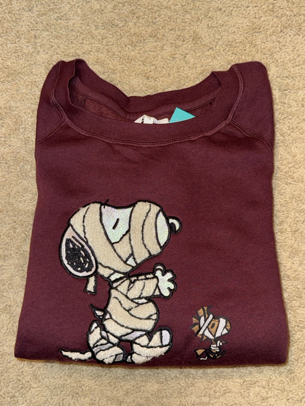 Maurices Maroon Snoopy Mummy Graphic Sweatshirt - Picture 12 of 12